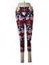 Pink Lotus Print Red Leggings Size S - photo 1