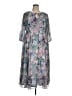 Torrid 100% Polyester Floral Gray Casual Dress Size 1X Plus (1) - photo 1