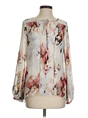 White House Black Market Long Sleeve Blouse (view 1)