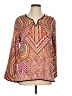 Feathers 100% Polyester Pink Long Sleeve Blouse Size L - photo 1