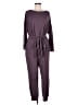 Express Solid Purple Brown Jumpsuit Size L - photo 1
