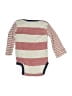 Carter's 100% Cotton Stripes Pink Long Sleeve Onesie 6-9 MO / 9 MO - photo 2