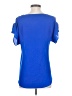 Express 100% Polyester Blue Short Sleeve Blouse Size S - photo 2