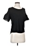 Pink Rose Black Short Sleeve Top Size S - photo 1
