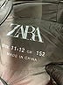Zara 100% Polyamide Solid Black Coat Size 11 - 12 - photo 3