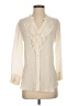Theory 100% Silk Ivory 3/4 Sleeve Silk Top Size P (petite) - photo 1