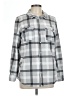 O'Neill 100% Polyester Plaid Gray Long Sleeve Blouse Size L - photo 1