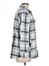 O'Neill 100% Polyester Plaid Gray Long Sleeve Blouse Size L - photo 4