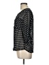 Papermoon 100% Polyester Polka Dots Black 3/4 Sleeve Blouse Size Lg Petite - photo 5