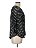 Papermoon 100% Polyester Polka Dots Black 3/4 Sleeve Blouse Size Lg Petite - photo 4