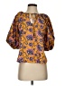 Rhode 100% Cotton Yellow Orange 3/4 Sleeve Blouse Size S - photo 1