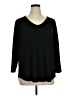 Ann Taylor LOFT Solid Black 3/4 Sleeve Top Size XL - photo 1
