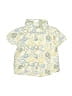 Little Beginnings 100% Cotton Paisley Yellow Short Sleeve Button-Down Shirt 9-12 MO / 12 MO - photo 1
