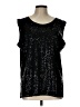 Caroline Rose Black Sleeveless Blouse Size L - photo 1
