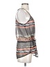 Glam 100% Polyester Gray Sleeveless Blouse Size S - photo 4