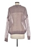 Sweaty Betty Metallic Silver Pullover Sweater Size 6 - photo 2