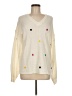 What's Next? 100% Acrylic Polka Dots Ivory Pullover Sweater Size M - photo 1