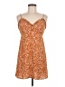 Monteau 100% Polyester Animal Print Orange Casual Dress Size M - photo 1
