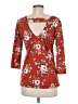 Nine Britton Floral Red 3/4 Sleeve T-Shirt Size M - photo 2