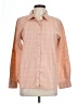 Garnet Hill Color Block Pink Orange Long Sleeve Button-Down Shirt Size 10 - photo 1