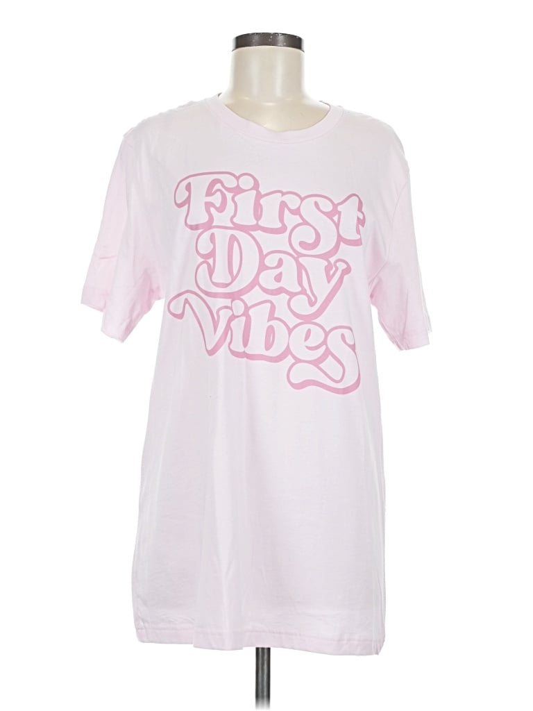 Pre-owned Canvas Short Sleeve T-shirt In Pink