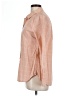 Garnet Hill Color Block Pink Orange Long Sleeve Button-Down Shirt Size 10 - photo 5