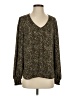 CAbi 100% Polyester Brown Long Sleeve Blouse Size S - photo 1