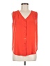 Tommy Hilfiger 100% Polyester Orange Sleeveless Blouse Size M - photo 1