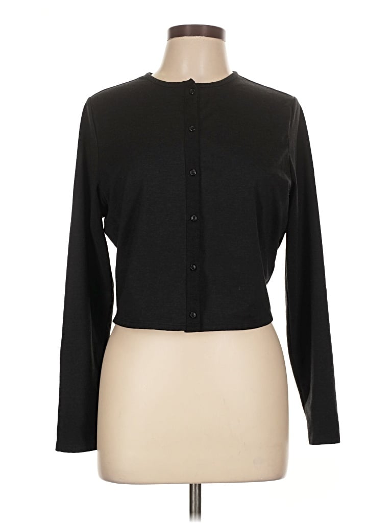 Pre-owned Active By Old Navy Long Sleeve Blouse In Black