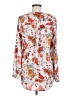 Catwalk to Sidewalk 100% Polyester Floral White Long Sleeve Blouse Size M - photo 2