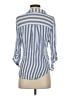 Vixbe 100% Rayon Stripes Blue 3/4 Sleeve Blouse Size S - photo 2