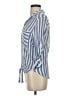 Vixbe 100% Rayon Stripes Blue 3/4 Sleeve Blouse Size S - photo 5