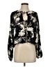 Renee C. Floral Black Long Sleeve Blouse Size XS - photo 1