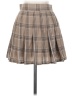 Unbranded 100% Polyester Plaid Tan Casual Skirt Size XS - photo 1