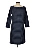 Ann Taylor LOFT Chevron-herringbone Blue Casual Dress Size S (tall) - photo 2