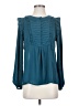 Elle 100% Polyester Teal Long Sleeve Blouse Size S - photo 1