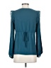 Elle 100% Polyester Teal Long Sleeve Blouse Size S - photo 2
