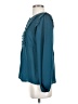 Elle 100% Polyester Teal Long Sleeve Blouse Size S - photo 5