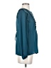 Elle 100% Polyester Teal Long Sleeve Blouse Size S - photo 4