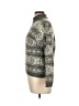 Alps Print Green Turtleneck Sweater Size L - photo 5