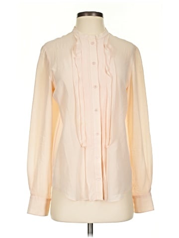 Barneys New York Long Sleeve Silk Top (view 1)
