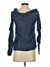 Intermix 100% Tencel Blue Long Sleeve Blouse Size P (petite) - photo 2