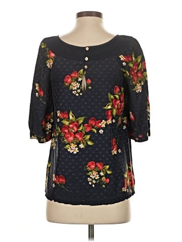 Juicy Couture 3/4 Sleeve Silk Top (view 2)