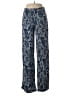 AB Studio Print Blue Casual Pants Size S - photo 1