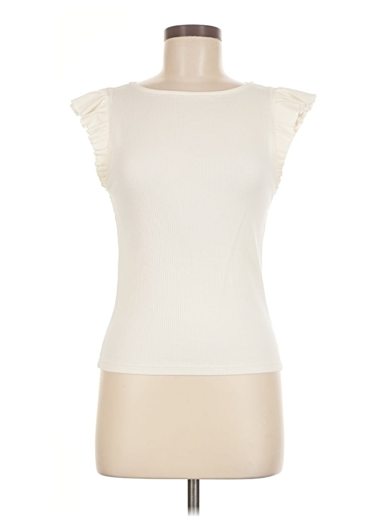 Pre-owned Jcrew Sleeveless T-shirt In Ivory