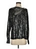 Zara Metallic Silver Long Sleeve Blouse Size S - photo 1