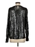 Zara Metallic Silver Long Sleeve Blouse Size S - photo 2