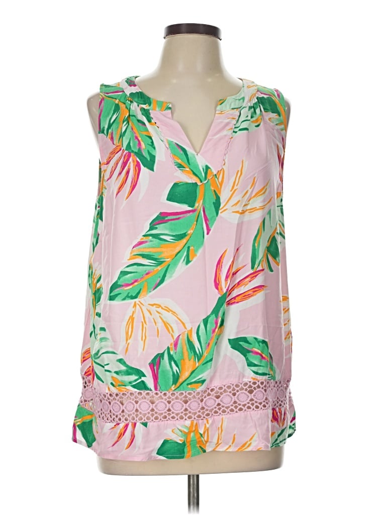 Pre-owned Crown & Ivy Sleeveless Blouse In Pink