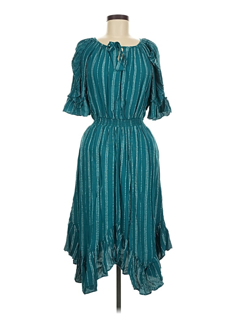 Pre-owned Kaari Blue Casual Dress In Teal