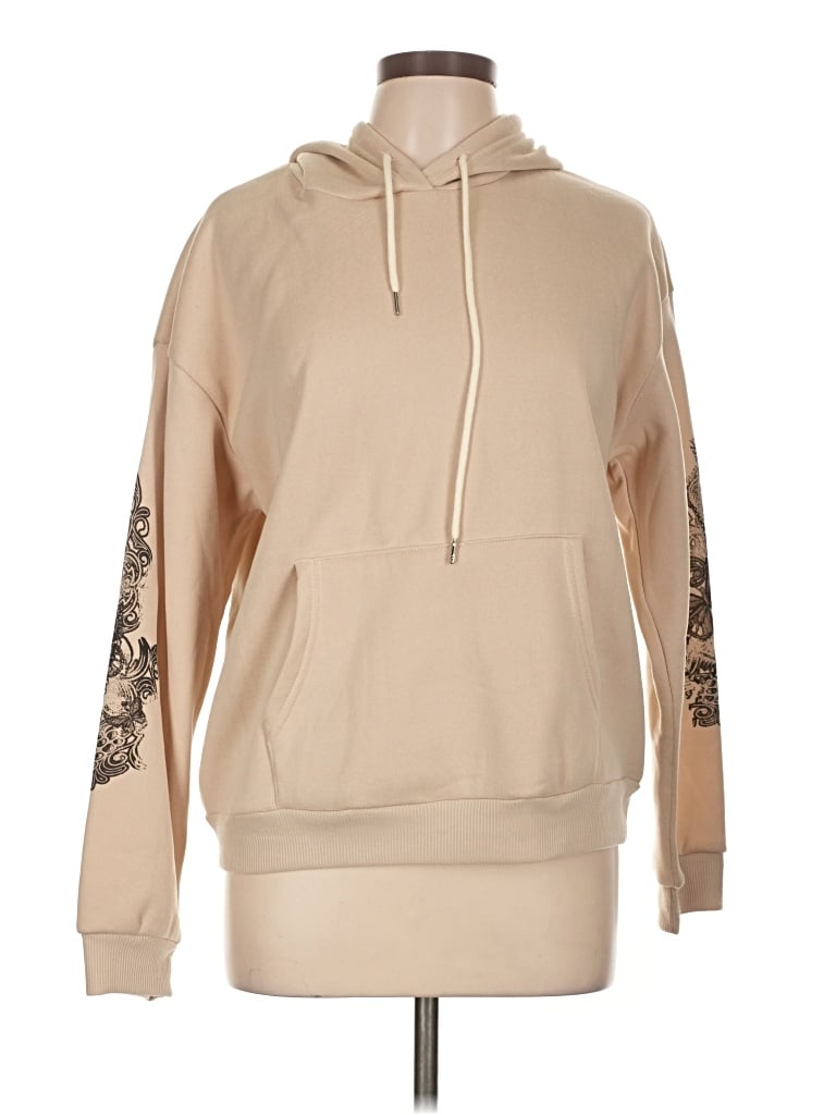 Pre-owned Romwe Pullover Hoodie In Tan